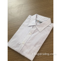 Camicia uomo collo alto a maniche lunghe a righe